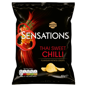 32 x Walkers Sensations Thai Sweet Chilli 40Gm