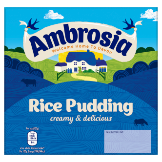 12 x Ambrosia Creamed Rice Pots 125G (3 x 4 packs)