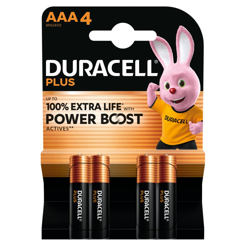 10 x Duracell Power Boost Aaa - 4 PACK