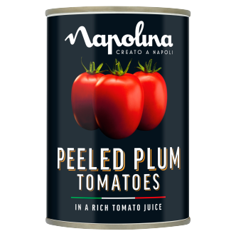 12 x Napolina Peeled Plum Tomatoes 400G