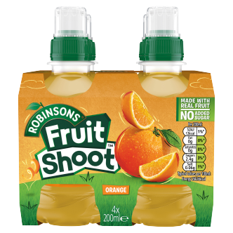 6 x Fruit Shoot 4Pk Orange 4X200M