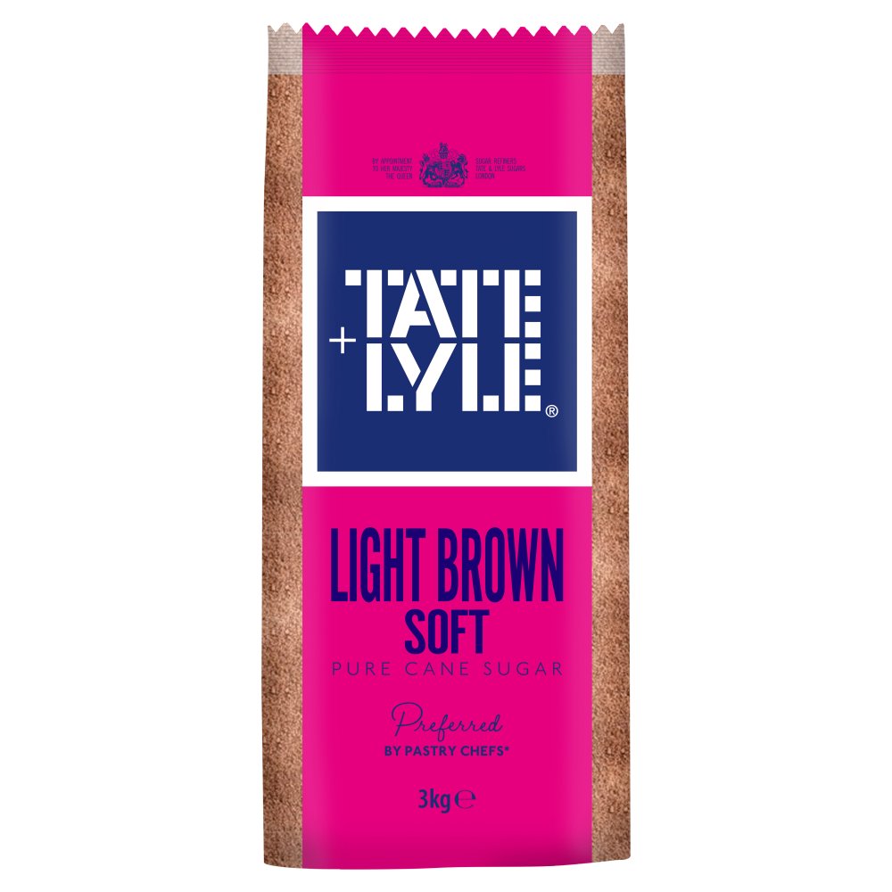 4 x Tate & Lyle Light Brown Soft Sugar - 3KG