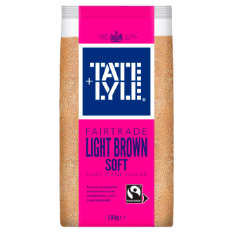 10 x Tate & Lyle Soft Brown Light Sugar 500Gm