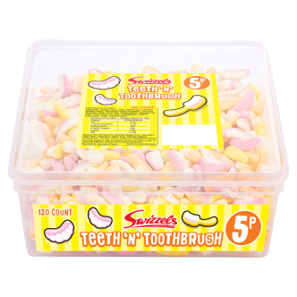 120 X Swizzels Tub Teeth N Toothbrush