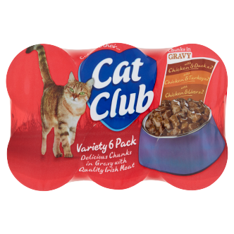 4 x Cat Club Variety Chunks In Gravy (6X400G pack)