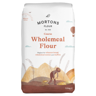 10 x Mortons Coarse Wholemeal Flour 1.5Kg