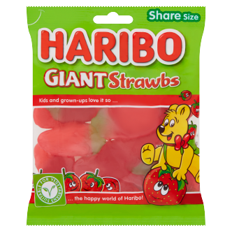 12 x Haribo Giant Strawbs 160Gm