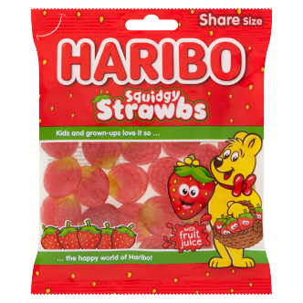 12 x Haribo Squidgy Strawbs 160G