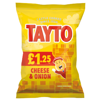 20 x Tayto Cheese & Onion Crisps - 65Gm