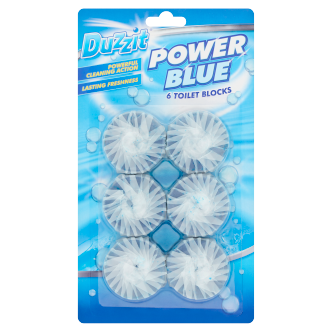 36 x Duzzit Power Blue Toilet Block - 6 Pack