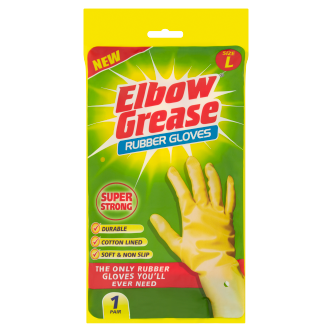 18 x Elbow Grease Rubber Gloves Large
