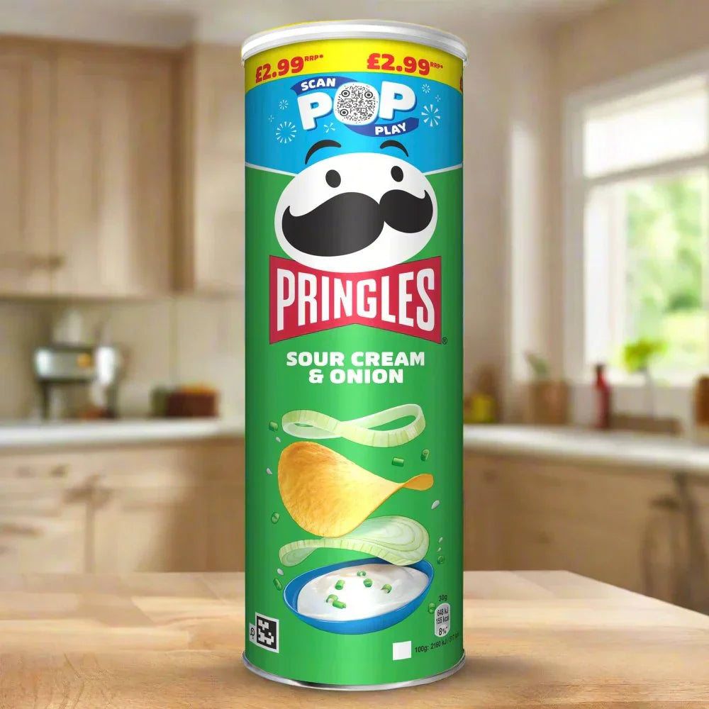6 x Pringles Sour Cream & Onion - 165GM