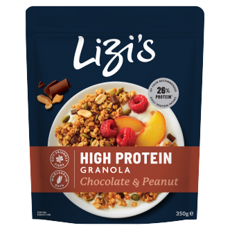 5 x Lizi's High Protein Chocolate & Peanut Granola - 350GM