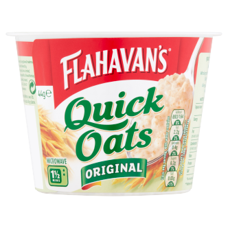 12 x Flahavans Quick Oats Micro Pot 44Gm