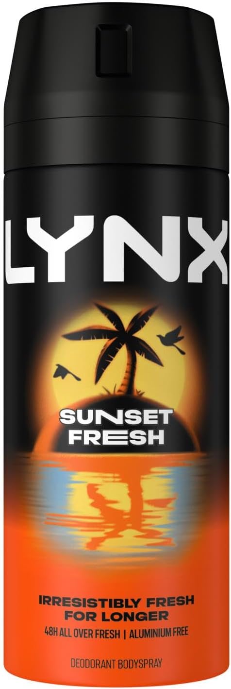 6 x Lynx Body Spray Sunset Fresh - 150ML
