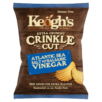 24 x Keoghs Crinkle Cut Sea Salt & Balsamic Vinegar 50Gm