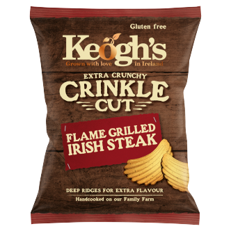 24 x Keoghs Crinkle Cut Flame Grilled Steak 50Gm