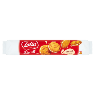 9 x Lotus Biscoff Sandwich Vanilla Cream 150Gm