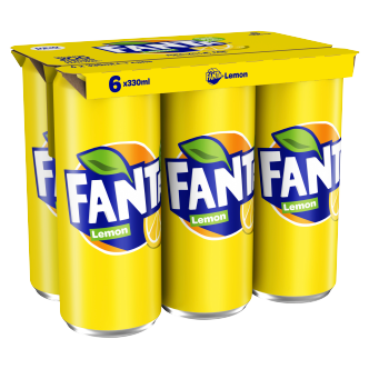 4 x Fanta Lemon Cans 6 Pk 6X330Ml