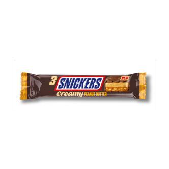 32 X Snickers Creamy Peanut Nut Butter Choc Trio Bar 54.75Gm