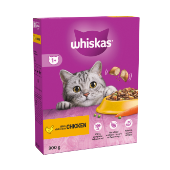 6 x Whiskas Cat 1+ Complete Chicken - 300Gm