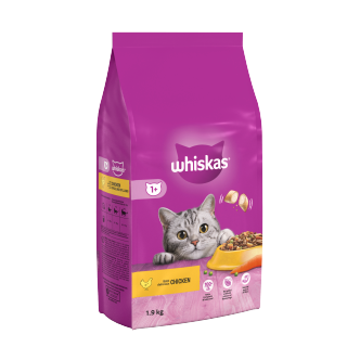 4 x Whiskas Cat 1+ Complete Chicken - 1.9Kg