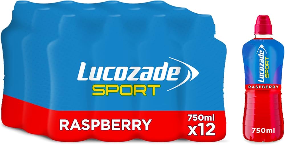 12 x Lucozade Sport Drink Raspberry 750Ml