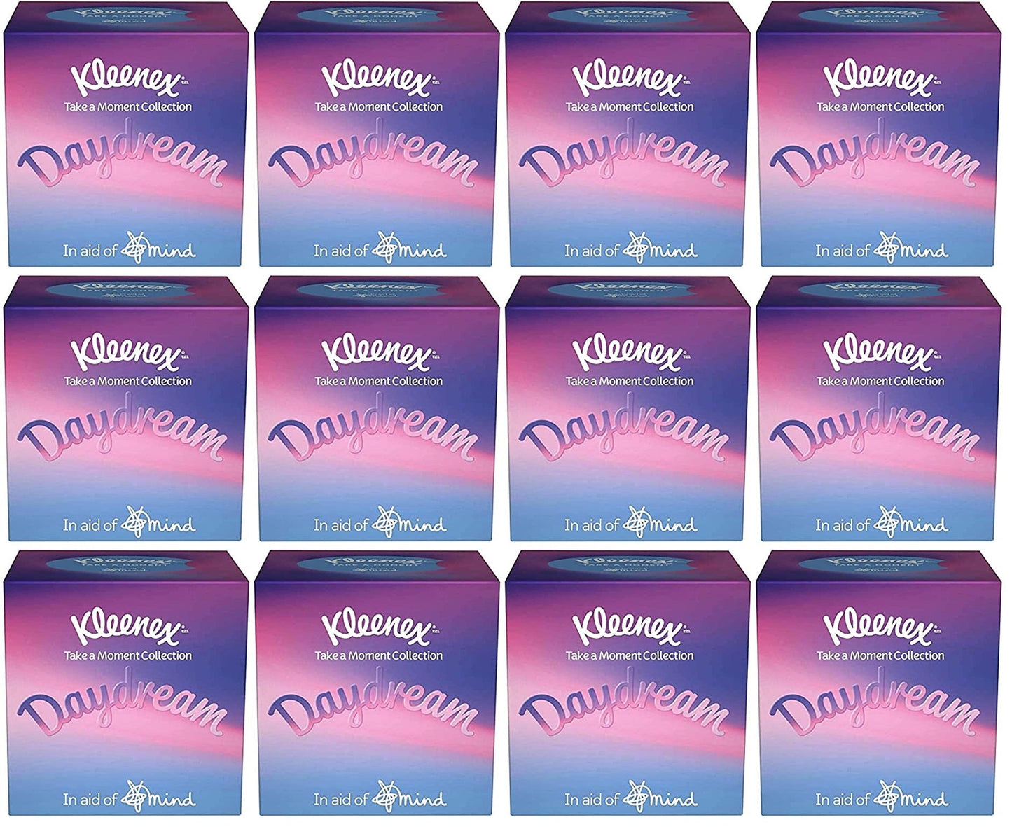 12 x Kleenex Supporting Mind - Single Cube Tissue Box