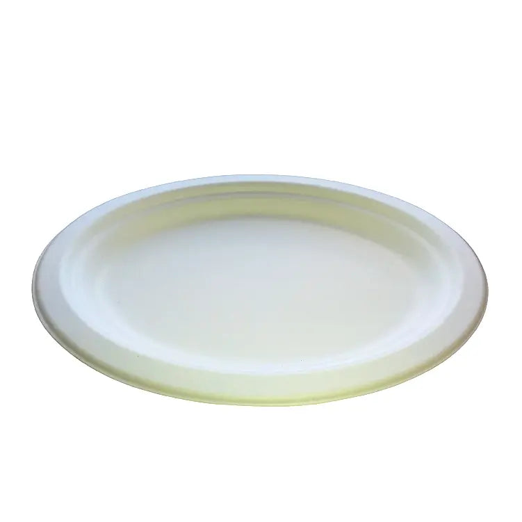 Bagasse Plate Oval 10 Inch