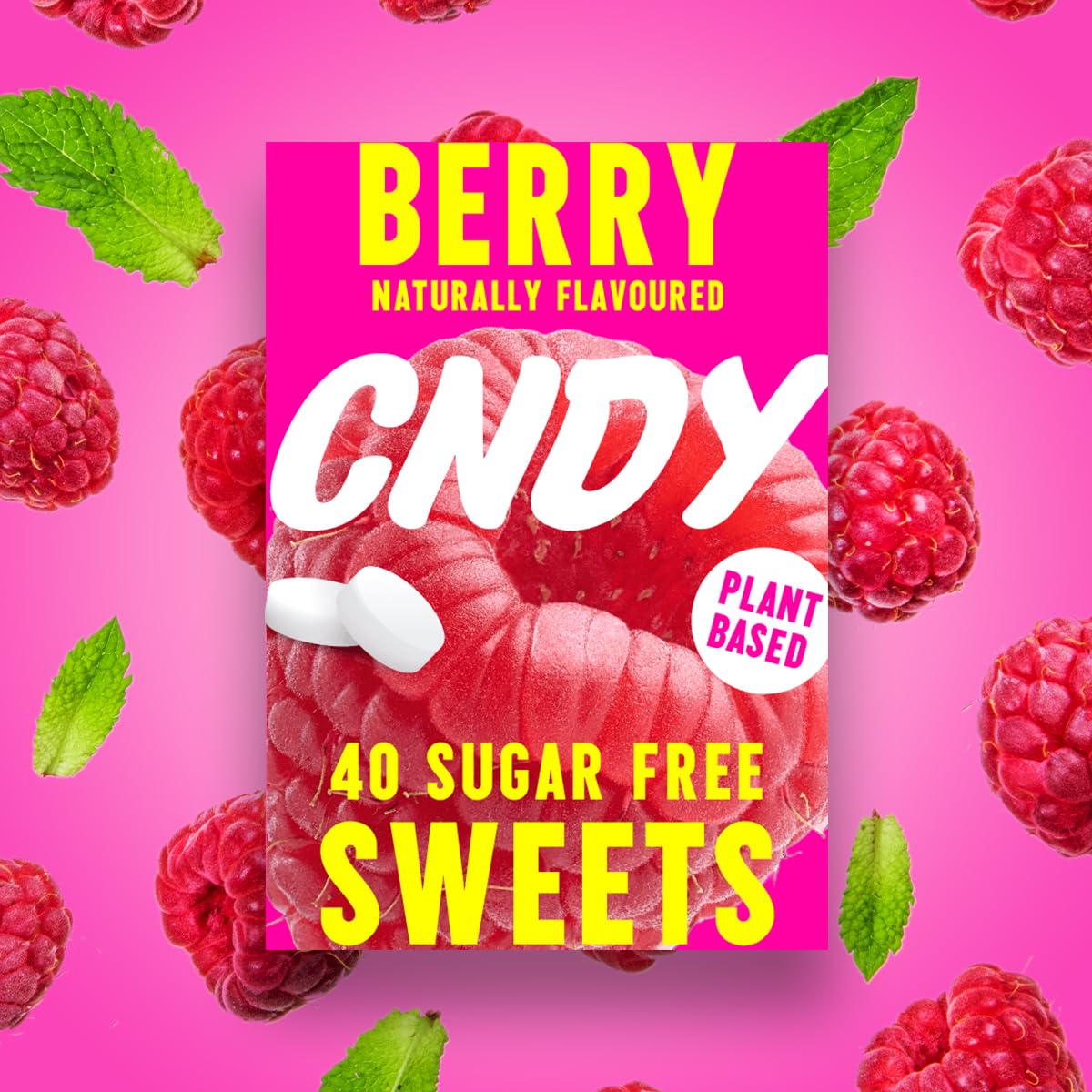 7 x CNDY Berry Sugar Free Sweets - 40g