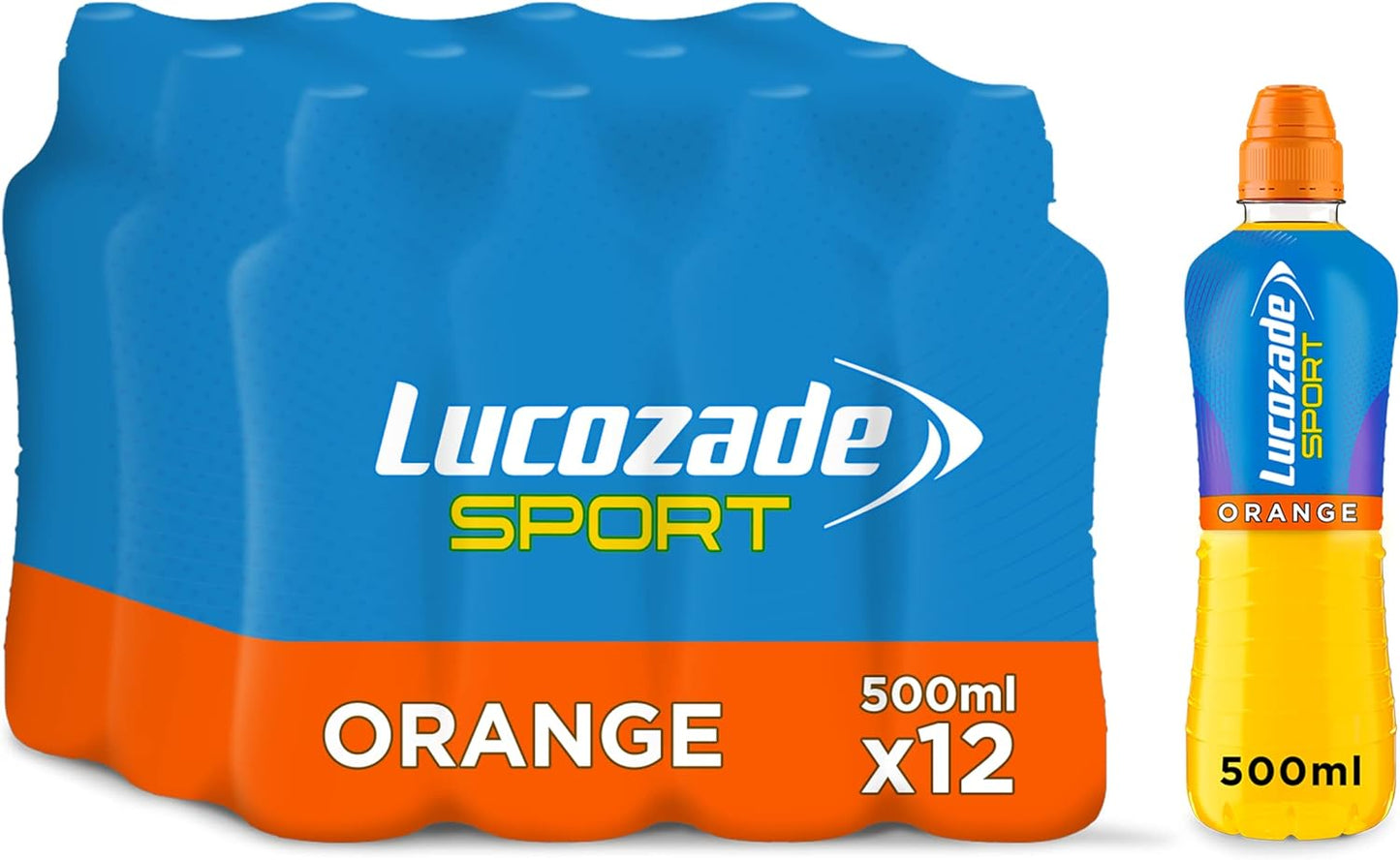12 x Lucozade Sport Drink Orange 500Ml