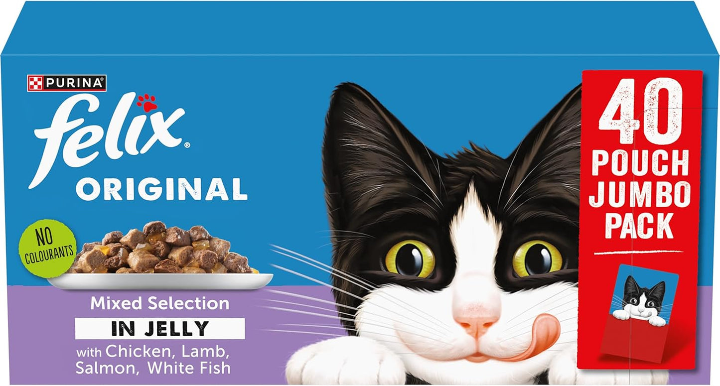 Felix Original Mixed Selection In Jelly Wet Cat Food 40X85G