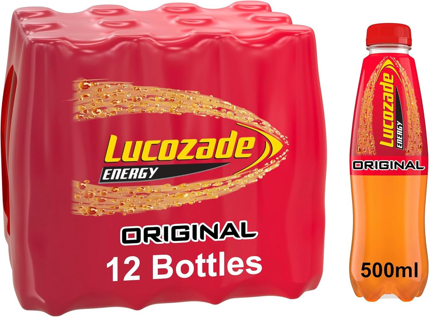 12 x Lucozade Energy Drink Original 500Ml