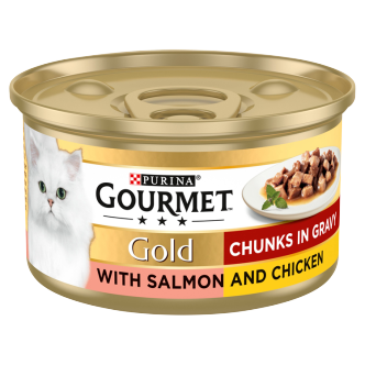 12 x Purina Gourmet Gold Salmon & Chicken In Gravy 85Gm