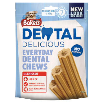 6 x Bakers Dental Medium Chicken 200G