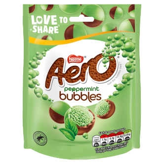 8 x Nestle Aero Bubbles Peppermint Pouch 92Gm