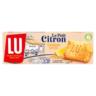 7 X Lu Le Petite Citron Lemon Soft Bakes Biscuits 5 Pk 140GM