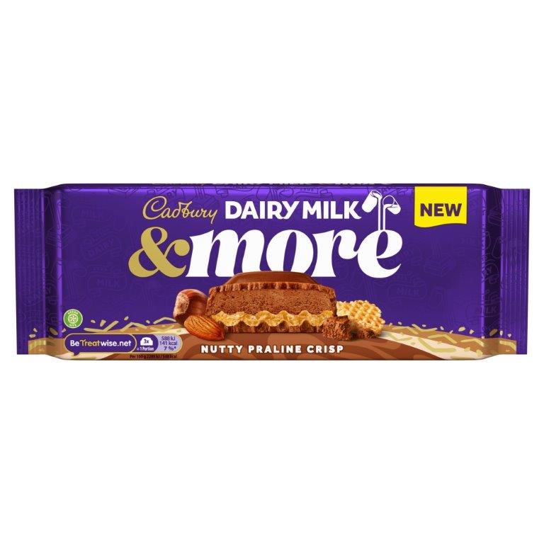 15 x Cadbury Dairy Milk & More Nutty Praline - 180GM