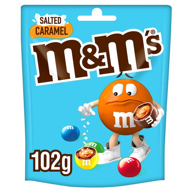 12 x M&M's Salted Caramel Chocolate Pouch Bag 102G
