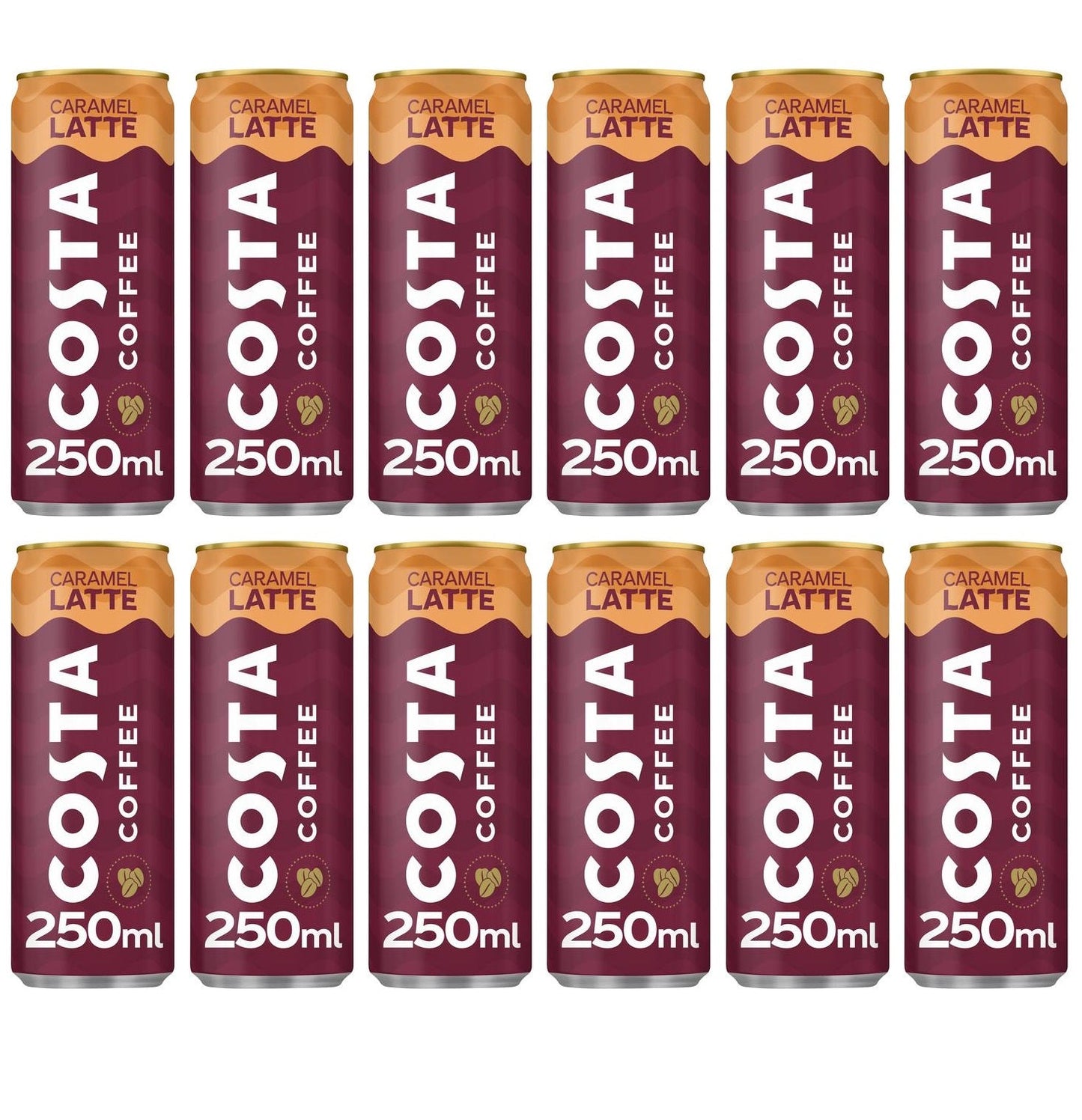 12 x Costa Coffee Caramel Latte 250Ml