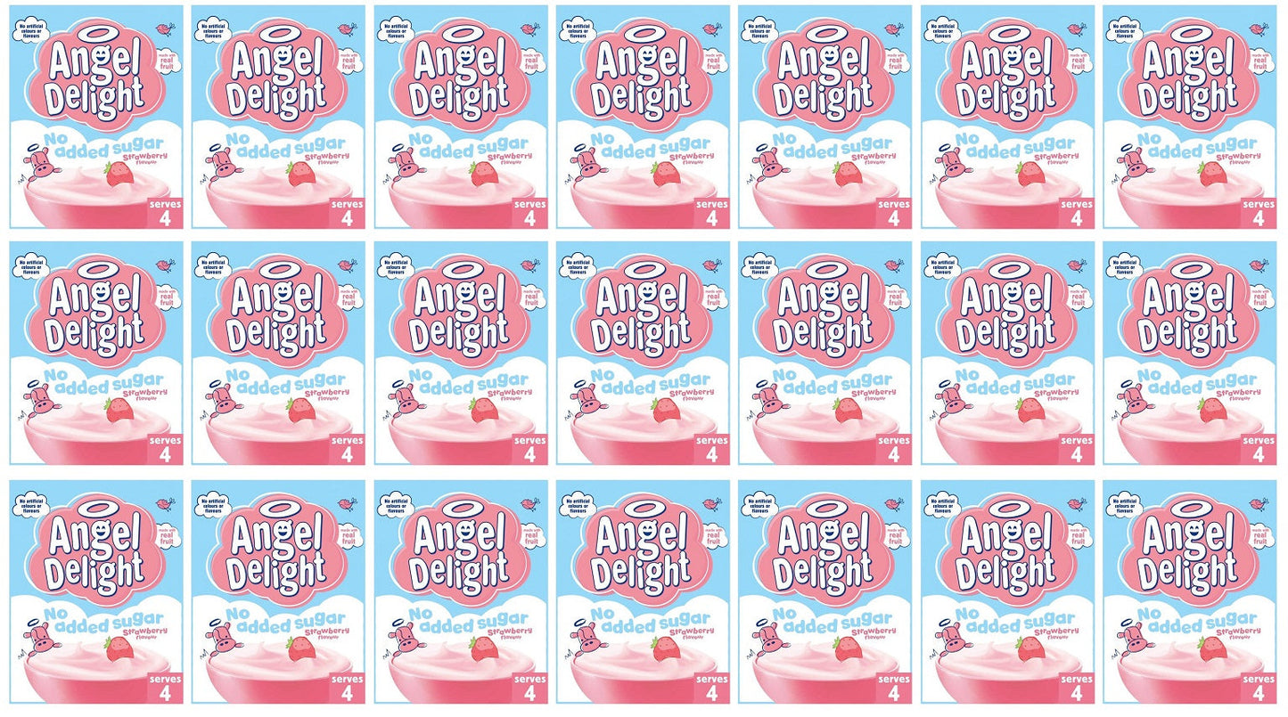 21 x Angel Delight Strawberry No Added Sugar Instant Dessert 47G