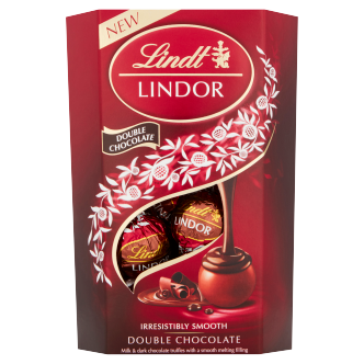 8 x Lindt Lindor Double Chocolate Truffles Box Cornet - 200G