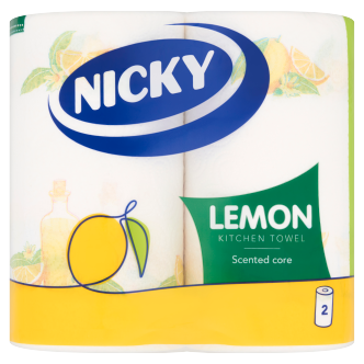 8 x Nicky Kitchen Roll Lemon 2 Roll