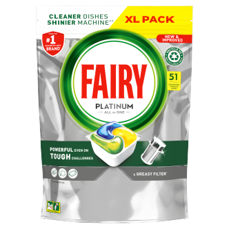 4 x Fairy Platinum Dishwash Tablet - 51 Pack