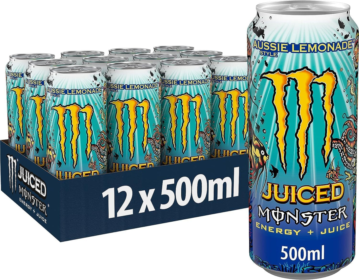 12 x Monster Energy Juiced Aussie Lemonade Style 500Ml