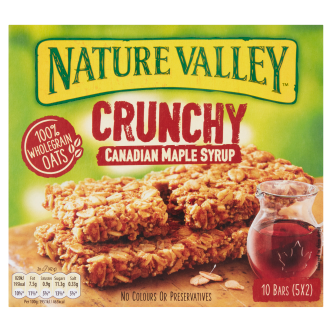 5 x Nature Valley Crunchy Canadian Maple Syrup 5 Pack 210Gm