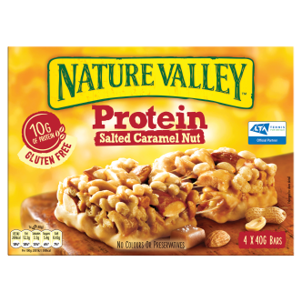 8 x Nature Valley Protein Salted Caramel Nut 4 Pack 160Gm