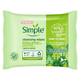 6 x Simple Cleansing Wipes - 25 Pack