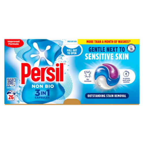 3 x Persil 3 In 1 Washing Capsules Non Bio 26 Washes