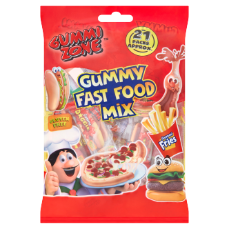 12 X Gummi Zone Gummy Fast Food Mix Multibag 172G